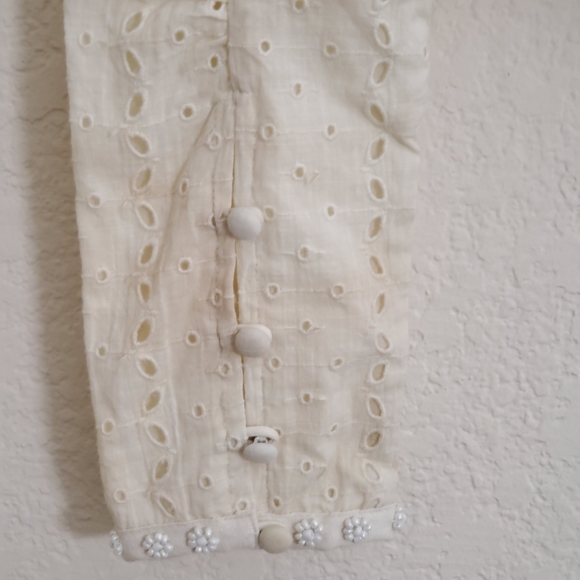 Free People Long Sleeve Eyelet Top - Picture 6 of 8